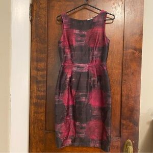 MaxMara Sleeveless Mini Dress Purple & Black Abstract Print Size 4